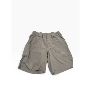 AFTCO Mens Original Fishing Shorts Gray Tactical Performance Cargo Size 30